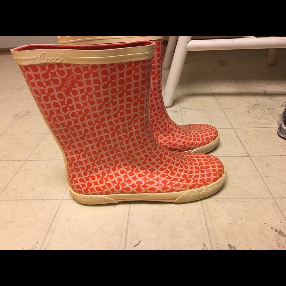 Coach rain boots *Reduced again